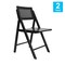Flash Furniture Galene Cane Rattan Folding Chairs w/Solid Wood Frame and Seat and Ventilated Back, Natural/Blk, 2PK SK-220905-BLK-GG - alternate 10